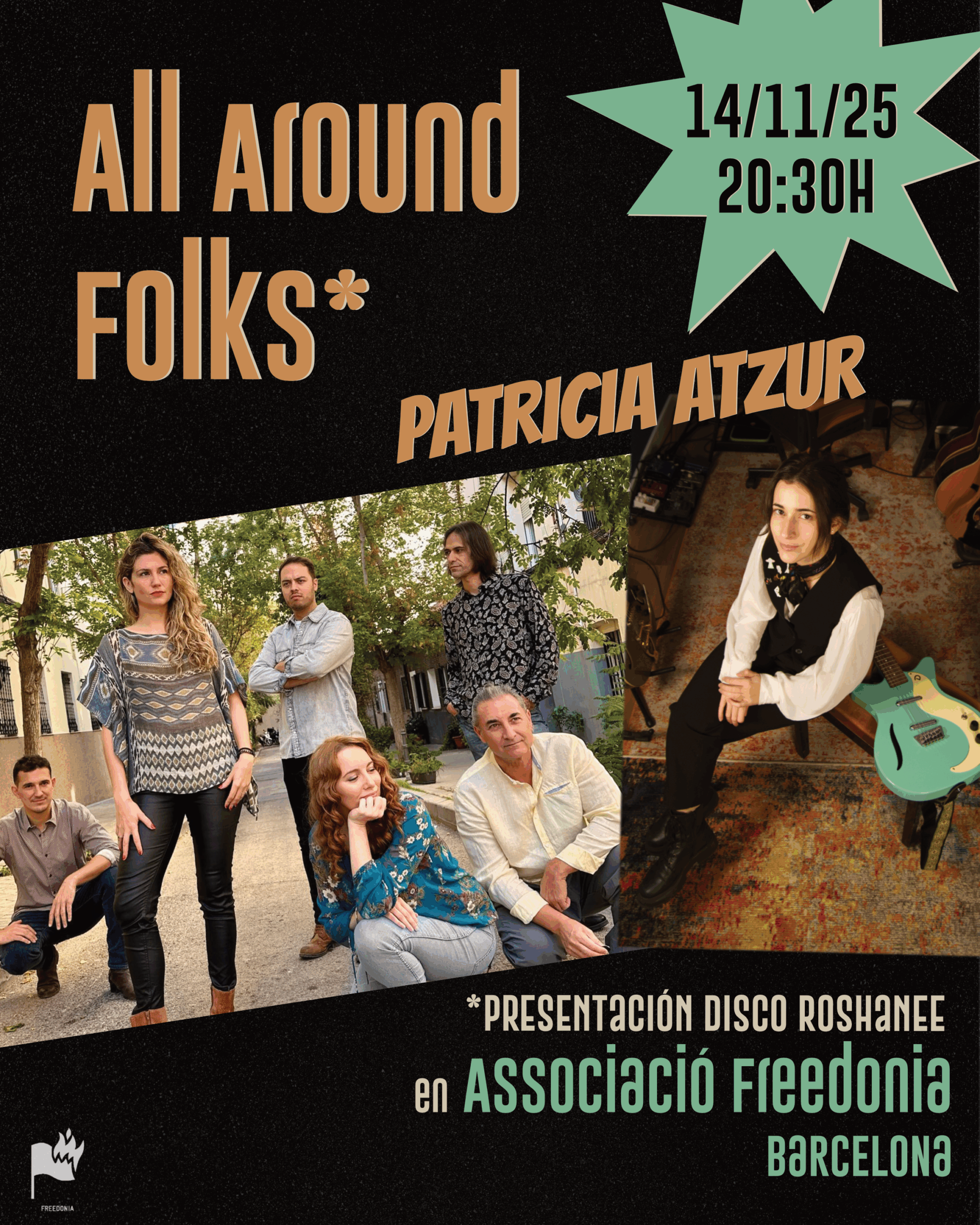 All Around Folks (Madrid) y Patricia Atzur en concierto en Freedonia