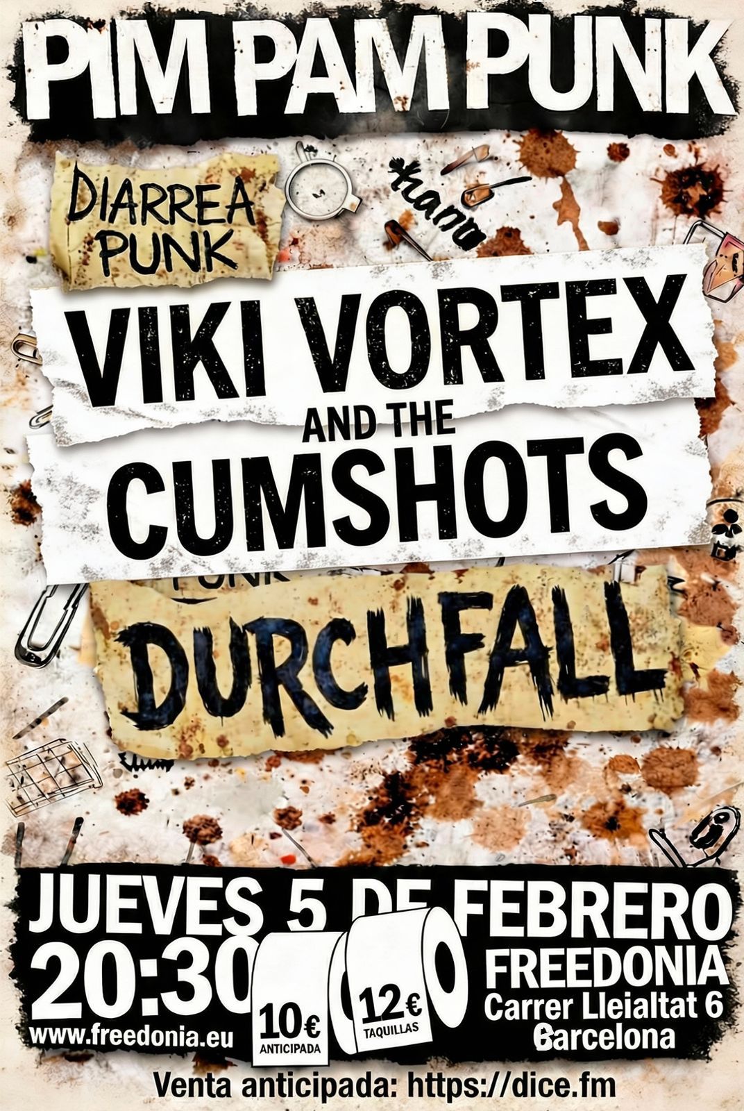 PIM PAM PUNK – Durchfall + Viki Vortex and the Cumshots