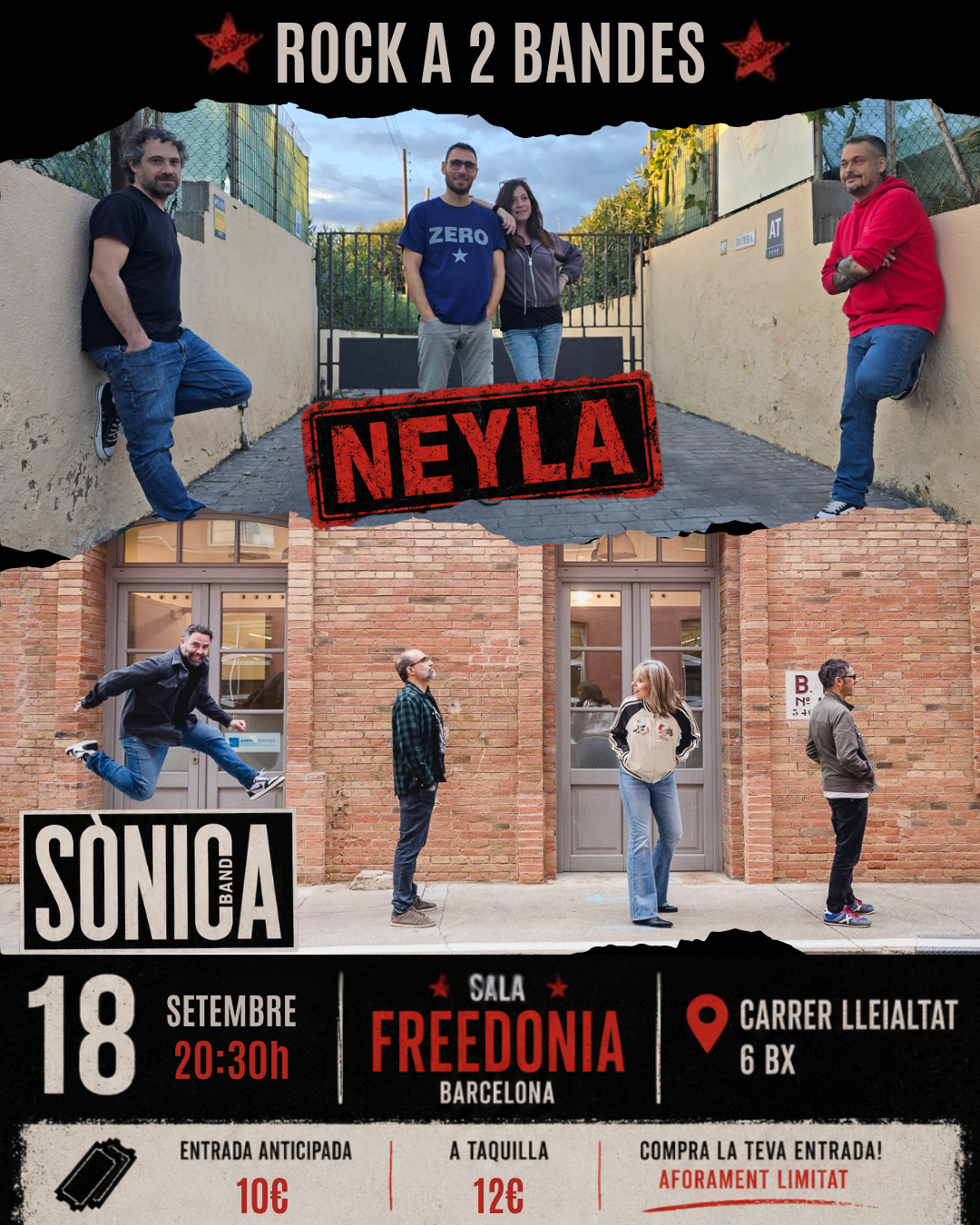 Rock a 2 bandes: Neyla i Sònica Band